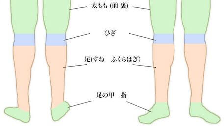 ドクターコバ 足脱毛 範囲