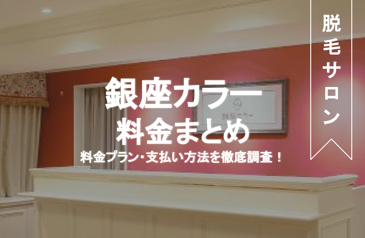 銀座カラーの全身脱毛は安い 他サロンとの料金比較やプラン選択方法も Eclamo エクラモ