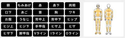 メンズキレイモ ボディパーツ